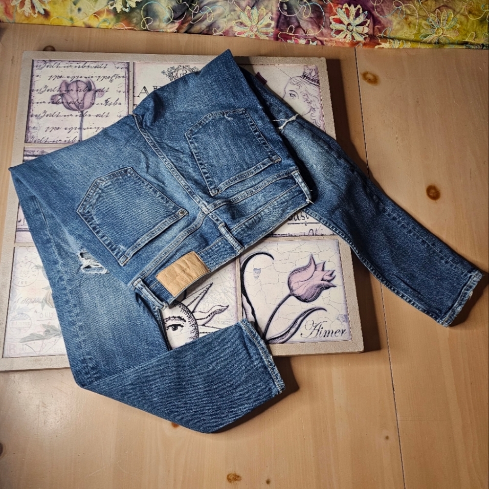 H&M & Denim Skinny Distressed Long Jean's